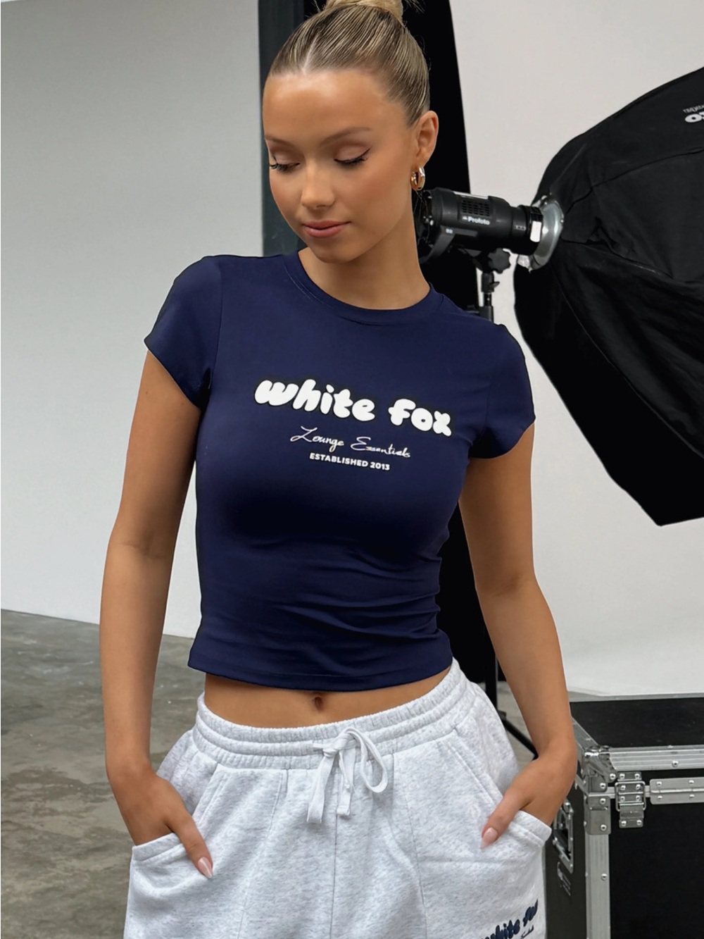 White Fox Era 8 Baby Tee NWT Nautical Size Medium